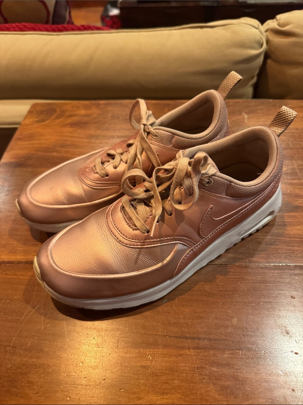 NIKE Air Max Thea Rose Gold Special Edition Metallic Red Bronze Women’s Size 8 - Picture 7 of 14